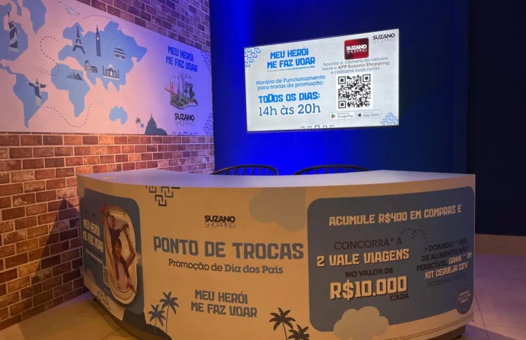 SUZANO SHOPPING SORTEIA DOIS VALES-VIAGEM E DISTRIBUI KITS DE CERVEJA EM CAMPANHA DE DIA DOS PAIS