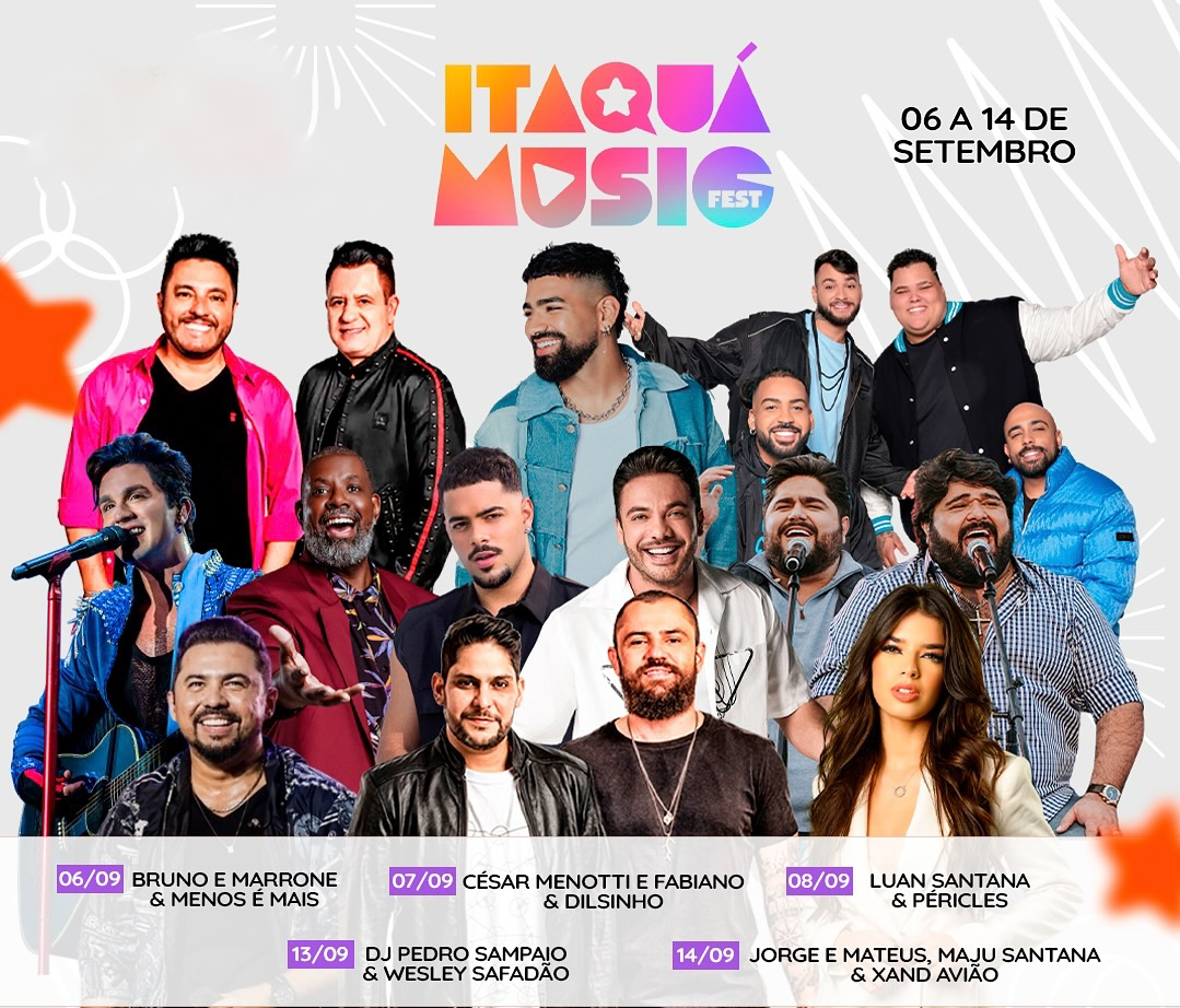 ITAQUÁ MUSIC FEST 2024 COMEÇA NESTA SEXTA