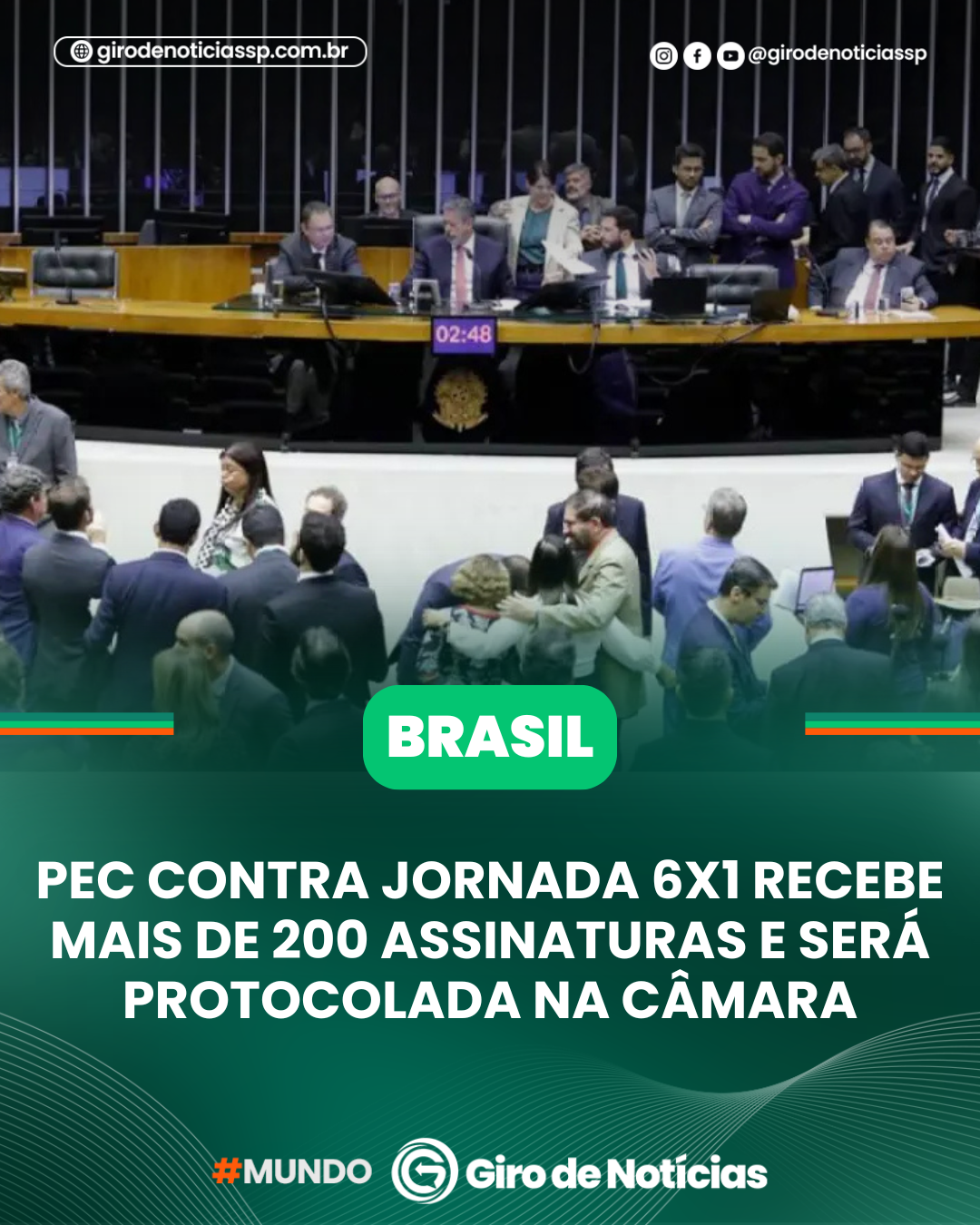 PEC CONTRA JORNADA 6X1 RECEBE MAIS DE 200 ASSINATURAS E SERÁ PROTOCOLADA NA CÂMARA