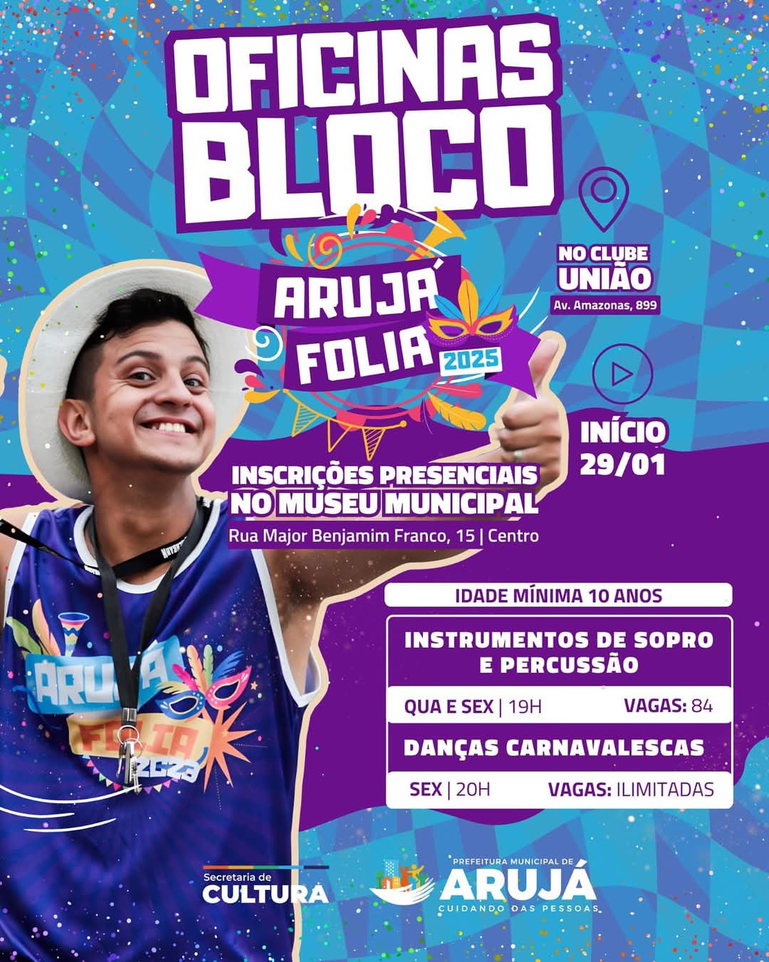 INSCRIÇÕES ABERTAS PARA O ARUJÁ FOLIA 2025