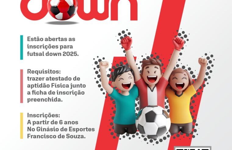 SANTA ISABEL ABRE INSCRIÇÕES PARA EQUIPE DE FUTSAL DOWN