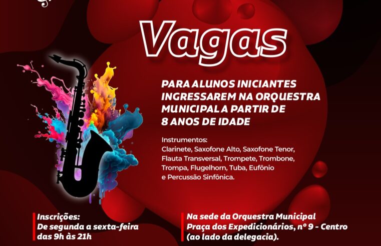 ORQUESTRA MUNICIPAL DE SANTA ISABEL ABRE INSCRIÇÕES PARA NOVOS INTEGRANTES