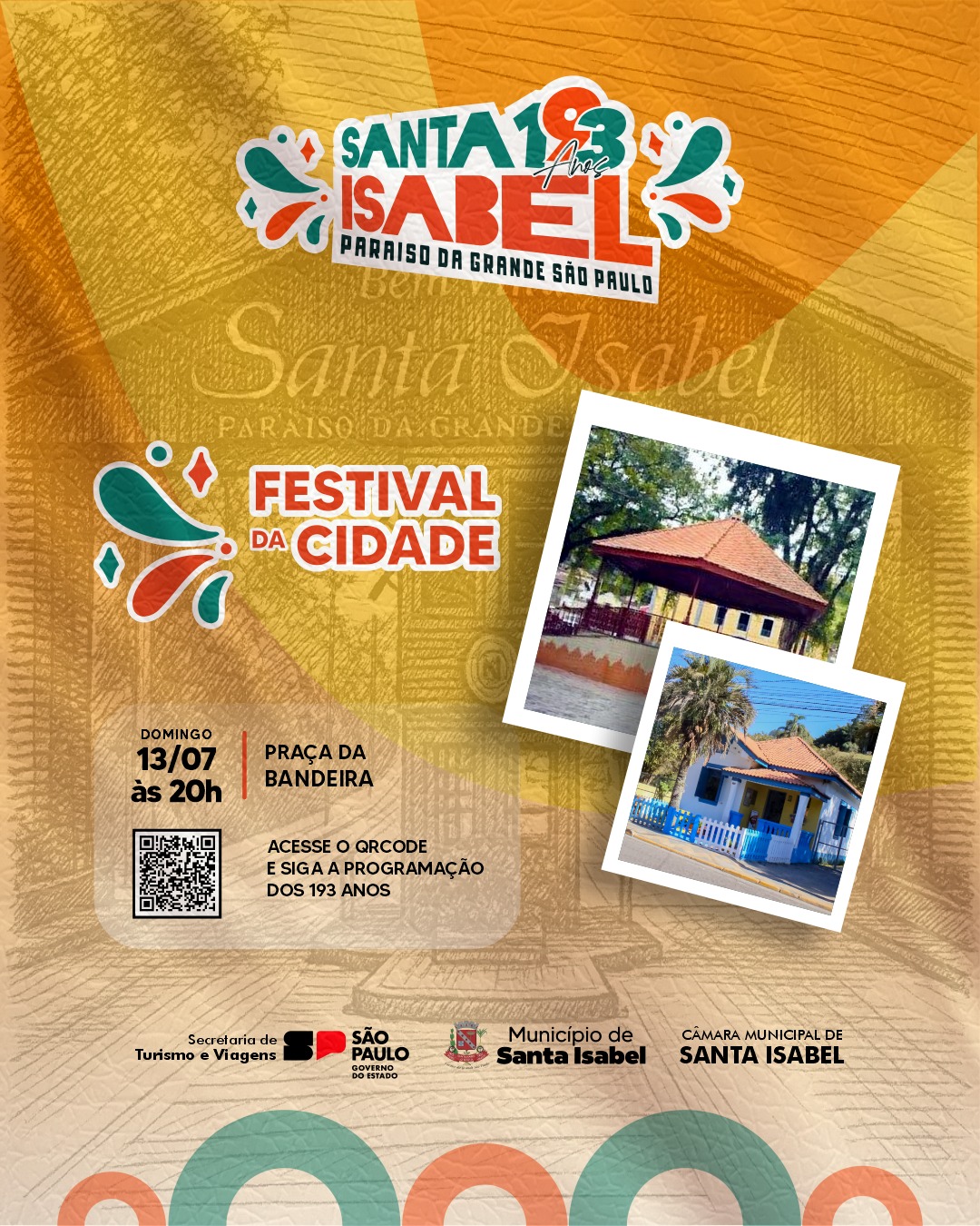 SANTA ISABEL CELEBRA 193 ANOS COM FESTIVAL CULTURAL NA PRAÇA DA BANDEIRA