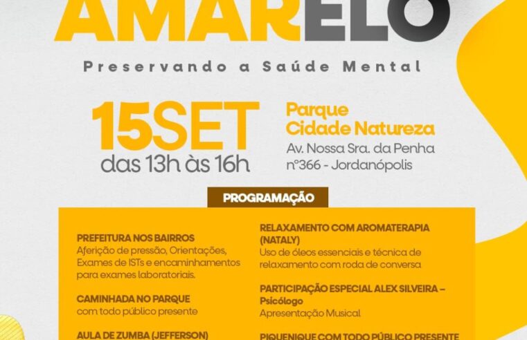 PREFEITURA DE ARUJÁ PROMOVE AÇÃO DO SETEMBRO AMARELO NO PARQUE CIDADE NATUREZA