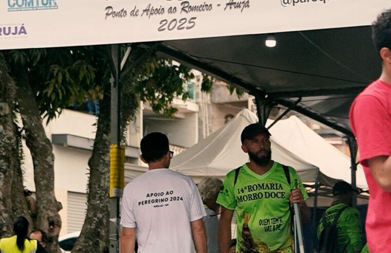 ARUJÁ OFERECE APOIO E ACOLHIMENTO AOS ROMEIROS RUMO À APARECIDA