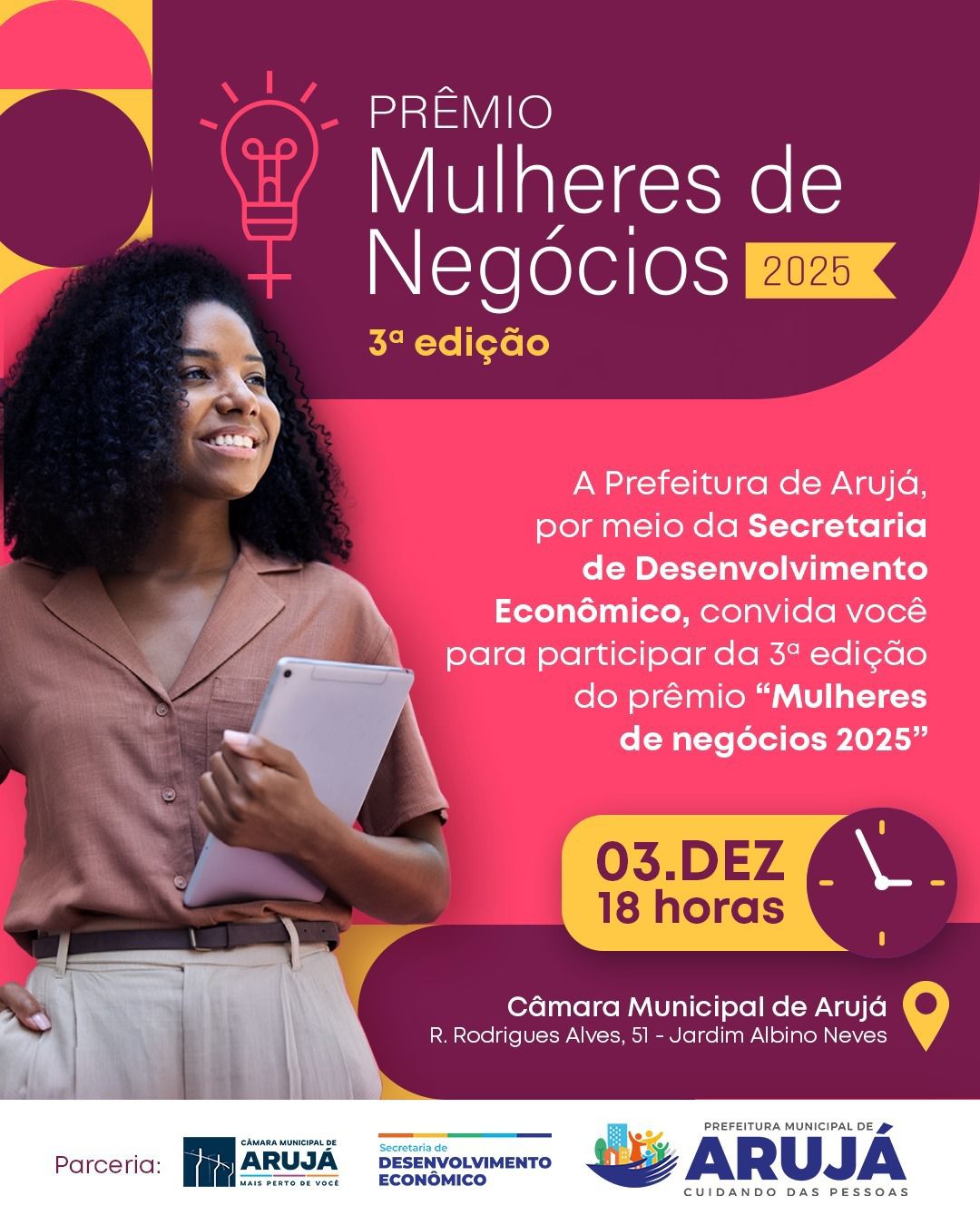 INSCRIÇÕES ABERTAS PARA A 3ª EDIÇÃO DO PRÊMIO MULHERES DE NEGÓCIOS 2025