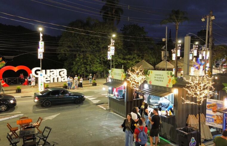 FESTIVAL ENCANTADO DE GUARAREMA ABRE PROGRAMAÇÃO COM MÚSICA, GASTRONOMIA E MUITA DECORAÇÃO NATALINA