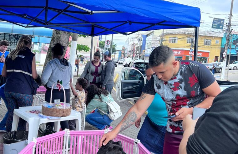 POÁ PROMOVE VACINAÇÃO ANTIRRÁBICA E ADOÇÃO RESPONSÁVEL NO CENTRO