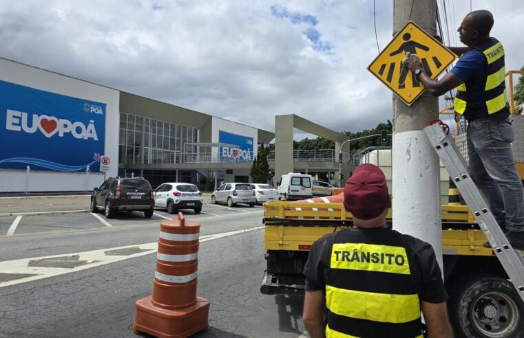 POÁ INICIA REVITALIZAÇÃO DA SINALIZAÇÃO URBANA EM RUAS E AVENIDAS