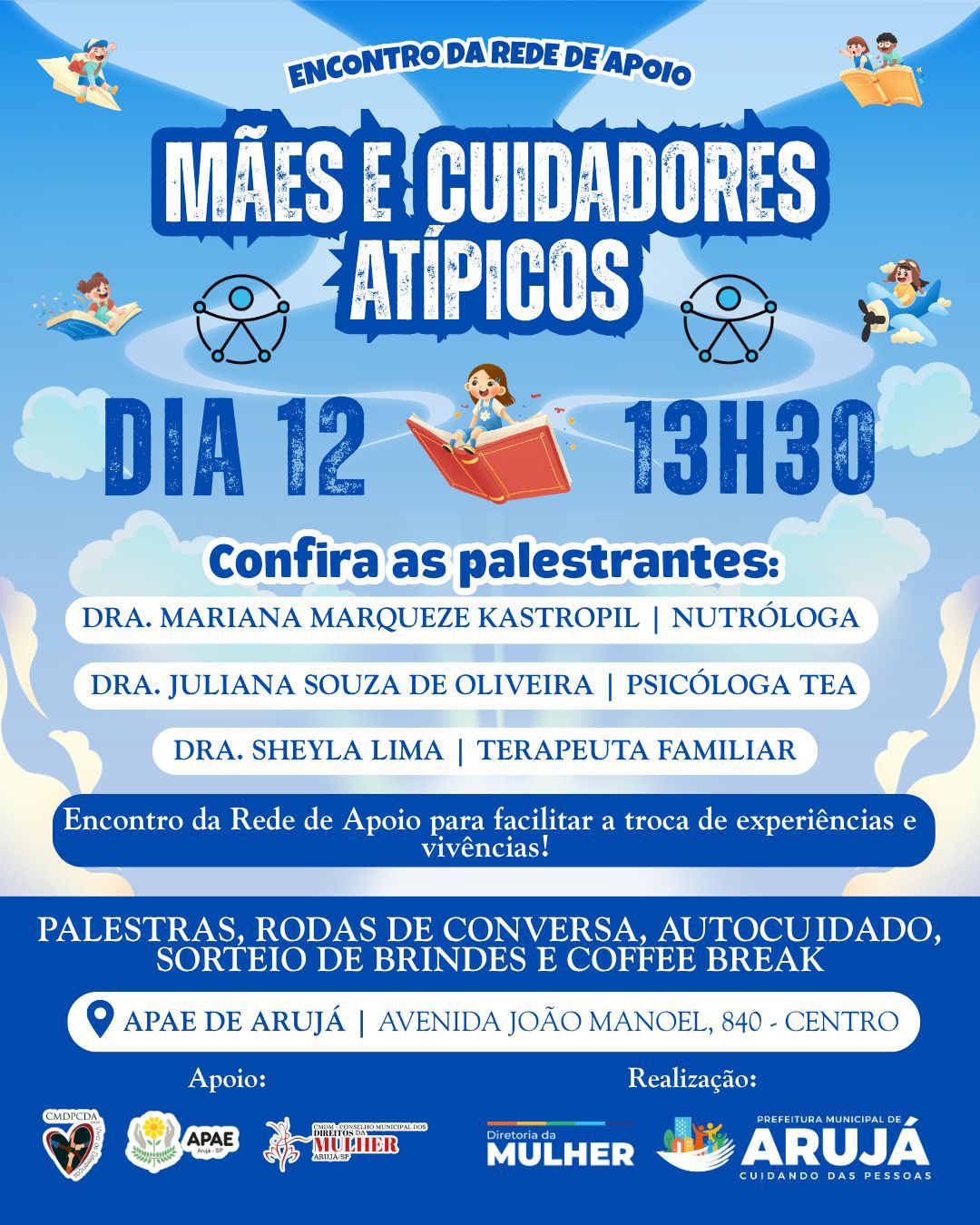 ARUJÁ REALIZA ENCONTRO PARA MÃES E CUIDADORES ATÍPICOS