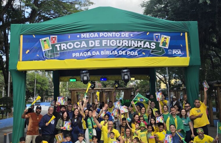 POÁ GANHA MEGA PONTO DE TROCA DE FIGURINHAS DA COPA DO MUNDO 2026